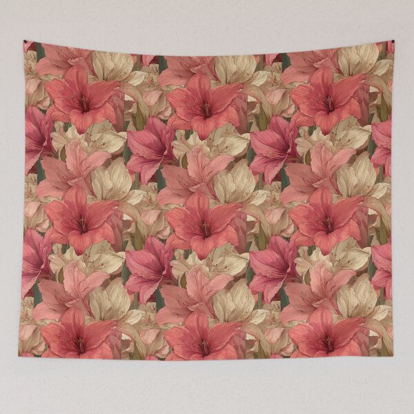 Item preview, Exotic Amaryllis Print  - Botanical Garden Pattern   - Gifts For Sister designed and sold by RoyalStarsPatts.