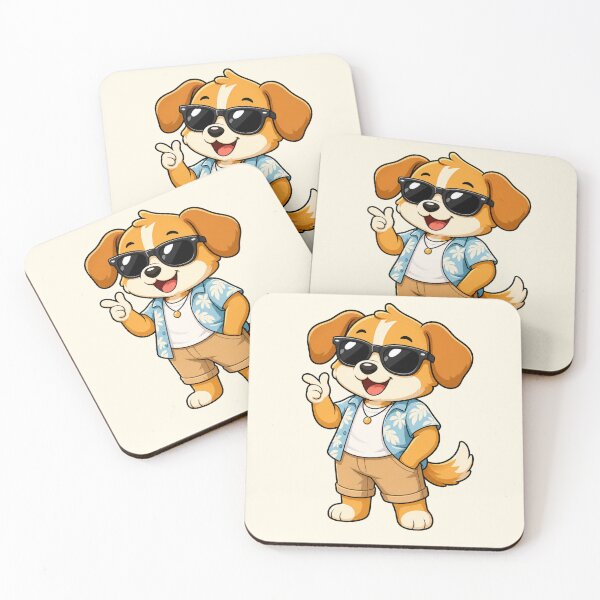 Item preview, Cool Puppy Dog Hawaiian Shirt Sunglasses Cartoon designed and sold by Seculinator.