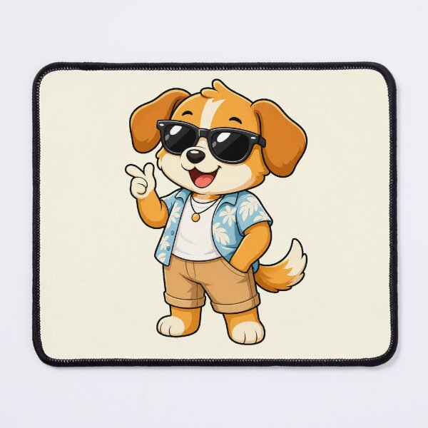 Item preview, Cool Puppy Dog Hawaiian Shirt Sunglasses Cartoon designed and sold by Seculinator.