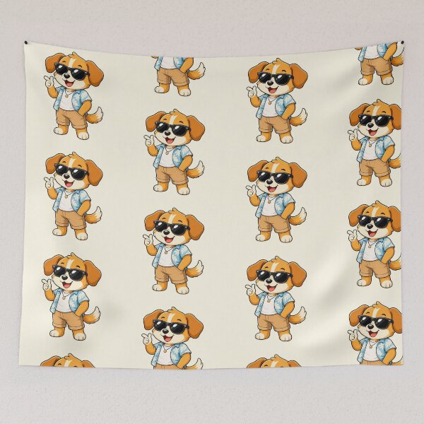 Item preview, Cool Puppy Dog Hawaiian Shirt Sunglasses Cartoon designed and sold by Seculinator.