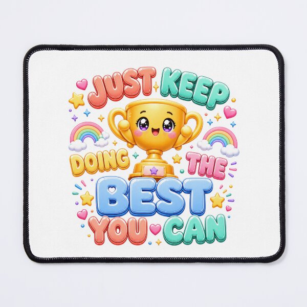 Item preview, Just Keep Doing The Best You Can | Kawaii Trophy Rainbow Motivation designed and sold by Dulxoz.
