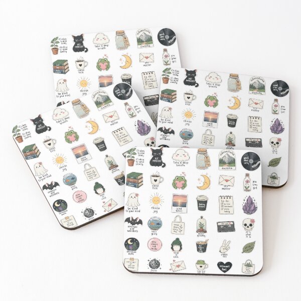 Item preview, Cute Aesthetic Sticker Collection | Positive Vibes and Self Care Stickers designed and sold by StickBeast.