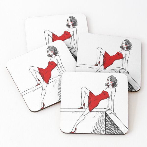 Item preview, Woman in red designed and sold by bimbetta.art.