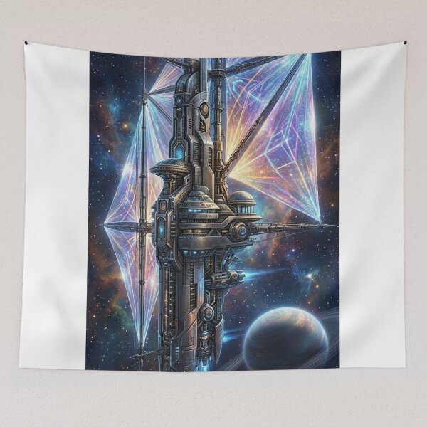 Item preview, Celestial Starship: Glowing Prismatic Space Station designed and sold by Dzblack.