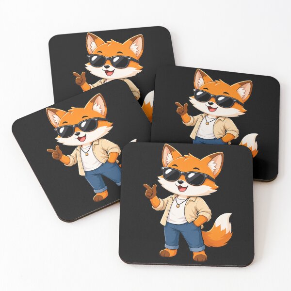 Item preview, Cool Fox Sunglasses Denim Jeans Cartoon Cute Animal designed and sold by Seculinator.