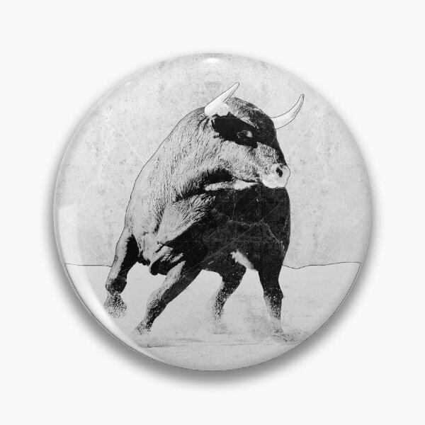 Item preview, Black Bull Charging Dark Arena Bovine Power Wildlife Art designed and sold by Ghoul Enterprises.