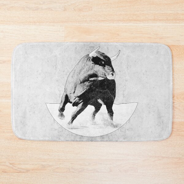 Item preview, Black Bull Charging Dark Arena Bovine Power Wildlife Art designed and sold by Ghoul Enterprises.