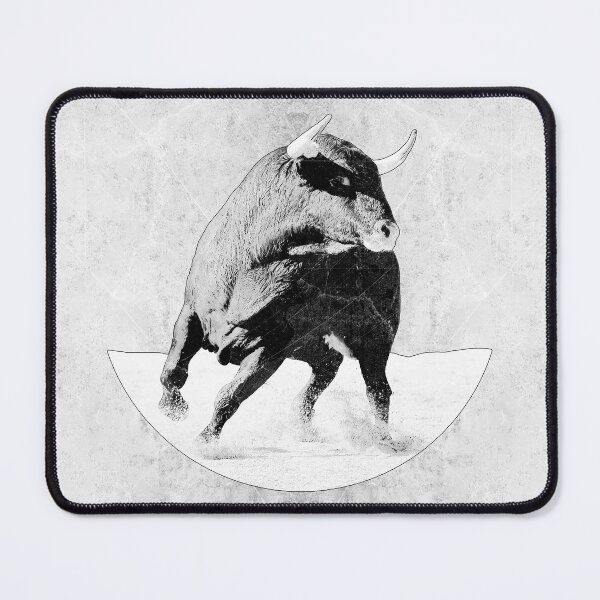 Item preview, Black Bull Charging Dark Arena Bovine Power Wildlife Art designed and sold by Ghoul Enterprises.