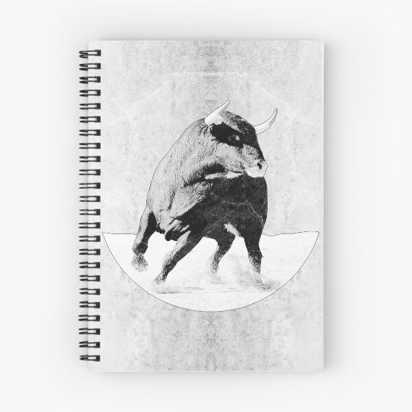 Item preview, Black Bull Charging Dark Arena Bovine Power Wildlife Art designed and sold by Ghoul Enterprises.