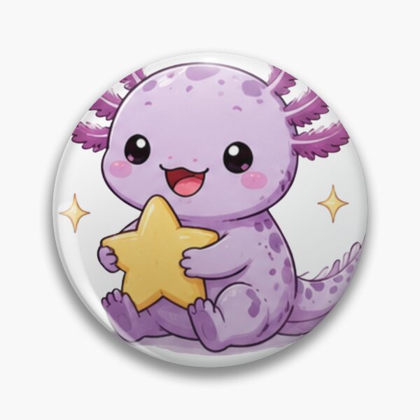 Item preview, Cute Axolotl Holding a Star – Small Body, Big Dreams Kawaii Design designed and sold by Ancient Egypt treasures.