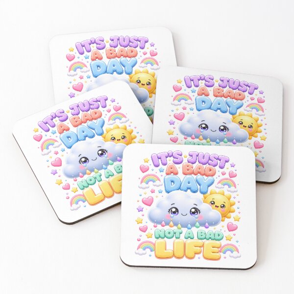 Item preview, It's Just A Bad Day Not A Bad Life | Kawaii Pastel Mental Health Art designed and sold by Dulxoz.