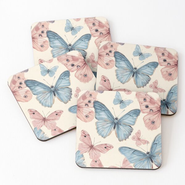 Aperçu de l'œuvre Soft Butterfly Pattern – Gentle Pastel Seamless Design for Kids & Decor créée et vendue par Art70shop.