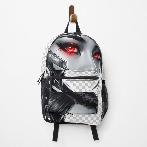 Item preview, Crimson Logic - Monochrome Cybernetic Portrait designed and sold by Neo Tokio.