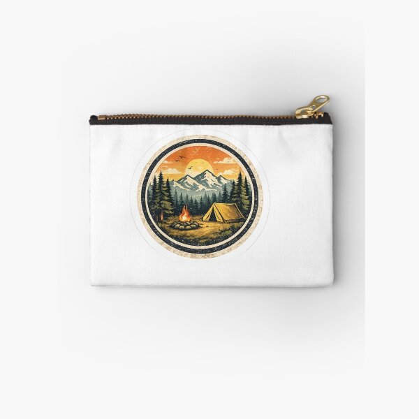 Item preview, Vintage Mountain Camping Badge Sticker | Retro National Park Adventure Decal designed and sold by HaveAGoodDay365.