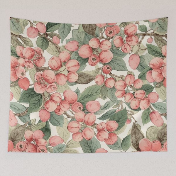 Item preview, Cute Pastel Berries Pattern – Kawaii Botanical Seamless Design for Stationery designed and sold by Art70shop.