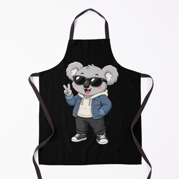Item preview, Cool Koala Bear Denim Jacket Hoodie Sunglasses Peace Sign designed and sold by Seculinator.