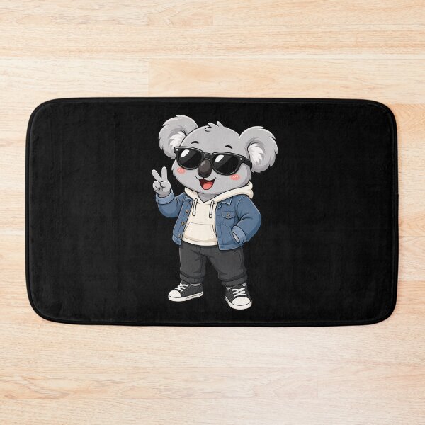 Item preview, Cool Koala Bear Denim Jacket Hoodie Sunglasses Peace Sign designed and sold by Seculinator.