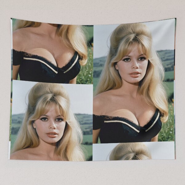 Item preview, Cinema - French-American Actress, Technicolor Portrait in Black Corset against Pastoral Background of the Sixties designed and sold by Beat-It.
