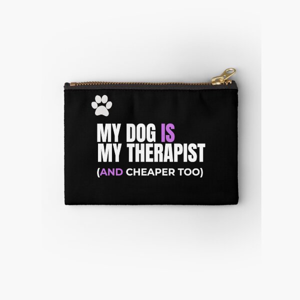Item preview, My Dog Is My Therapist And Cheaper Too - Funny Dog Shirt - Dog Lover Gift - Dog Mom Tee - Pet Therapy Shirt designed and sold by WoofNWit.