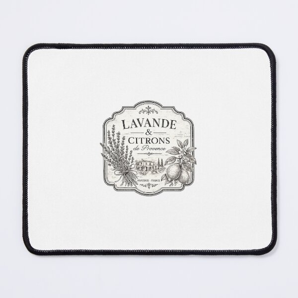 Item preview, Lavande et citrons vintage provence label black and white  designed and sold by crealook01.