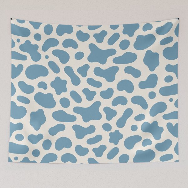 Item preview, Dusty Blue Cow Print Pattern designed and sold by teeperfect.