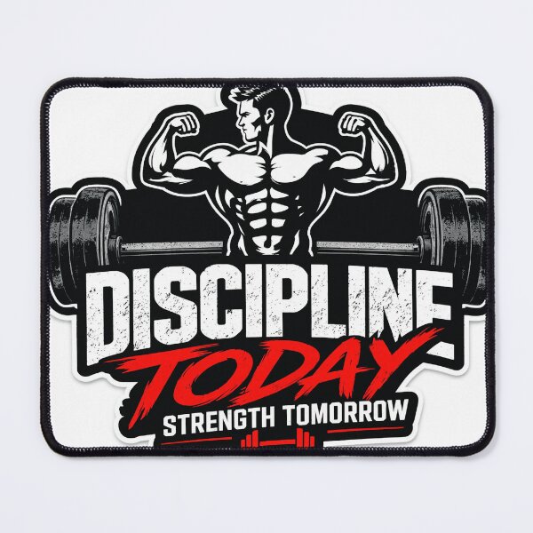 Item preview, Discipline Today Strength Tomorrow Sticker | Gym Motivation Decal designed and sold by StickBeast.