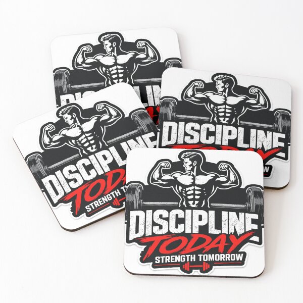 Item preview, Discipline Today Strength Tomorrow Sticker | Gym Motivation Decal designed and sold by StickBeast.