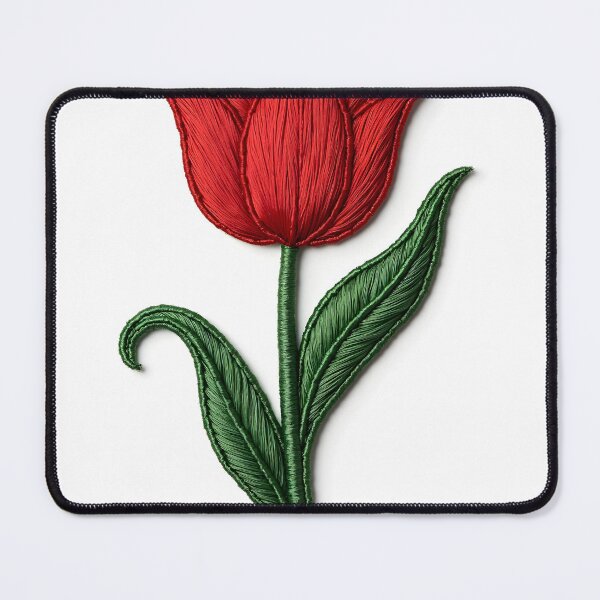 Item preview, Tulip Flower Embroidery Patch Cute Floral Gift T-Shirt designed and sold by MilaPrintify.