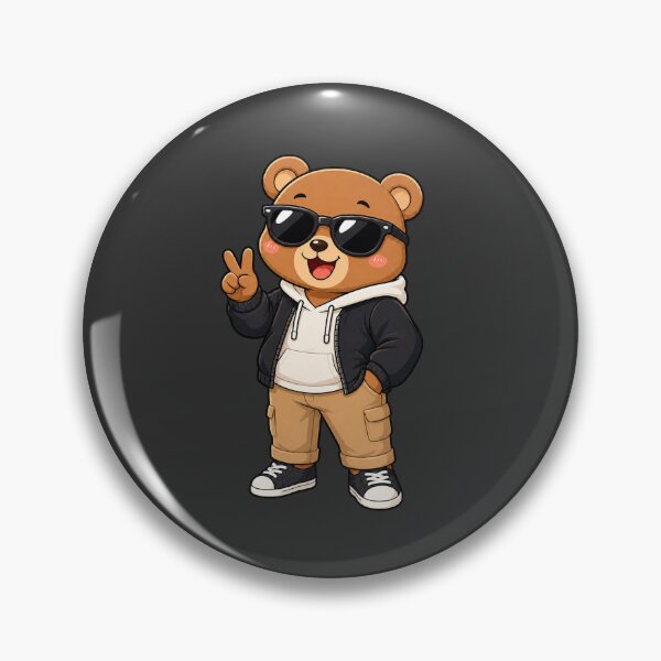 Item preview, Cool Teddy Bear Hoodie Sunglasses Peace Sign Urban designed and sold by Seculinator.