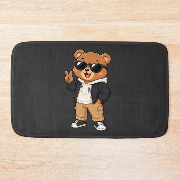 Item preview, Cool Teddy Bear Hoodie Sunglasses Peace Sign Urban designed and sold by Seculinator.
