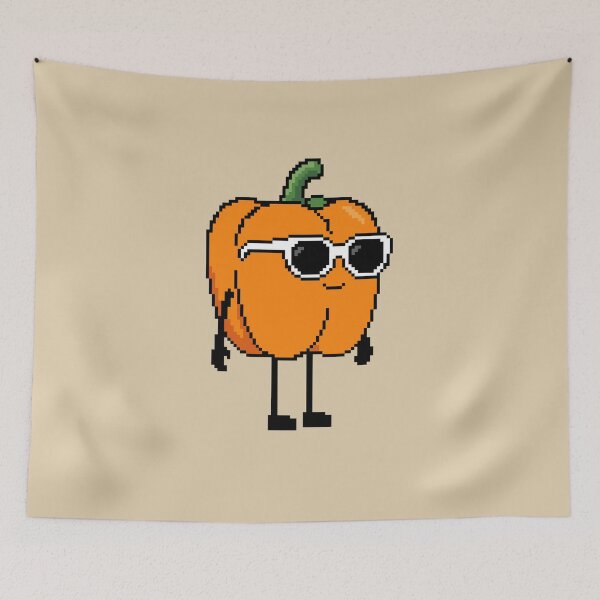 Item preview, Paprika orange Pixel designed and sold by White Rim Mates.