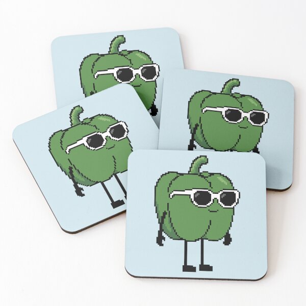 Item preview, Paprika green Pixel designed and sold by White Rim Mates.