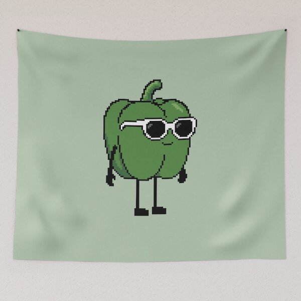 Item preview, Paprika green Pixel designed and sold by White Rim Mates.