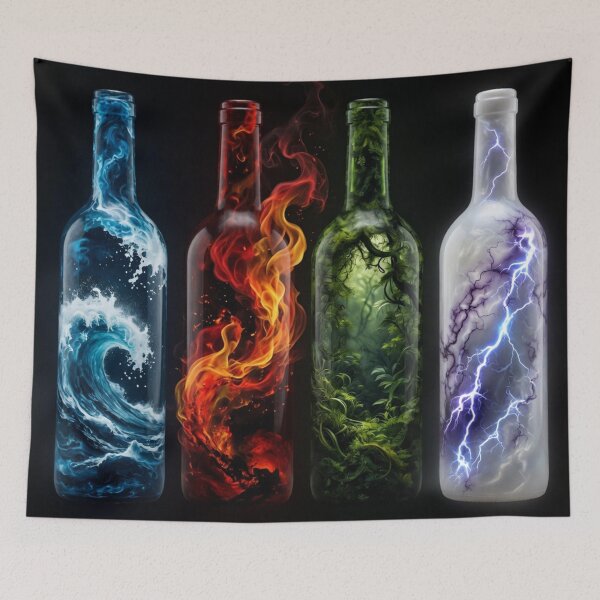 Item preview, Four Element Bottles Water Fire Earth Lightning designed and sold by Pioneer Spirit Market.