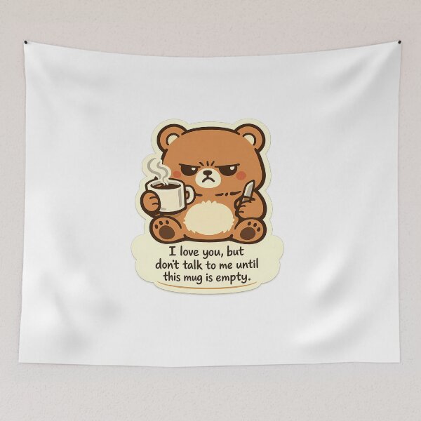 Item preview, Talk To Me Before Coffee Sticker designed and sold by MIROUZ2000.