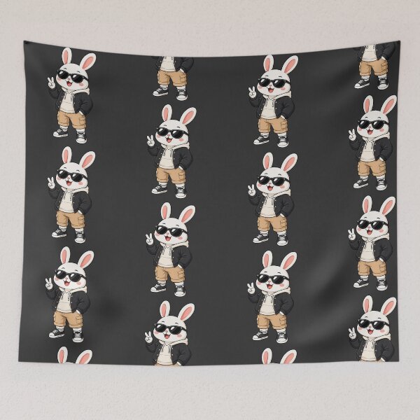 Item preview, Cool Bunny Rabbit Hoodie Sunglasses Peace Sign Urban designed and sold by Seculinator.