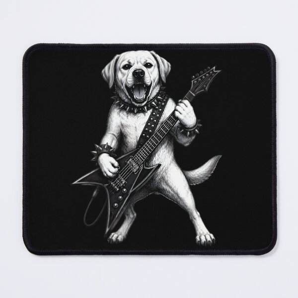 Item preview, Rock Labrador Guitarist — Fierce Metal Dog on Drums designed and sold by Natsey.