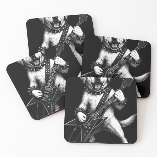 Item preview, Rock Labrador Guitarist — Fierce Metal Dog on Drums designed and sold by Natsey.