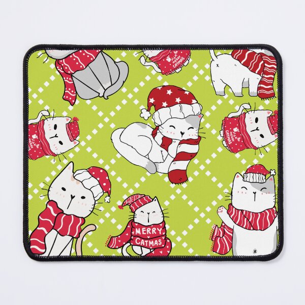 Item preview, Santa calico cats pattern designed and sold by BritishDelights.