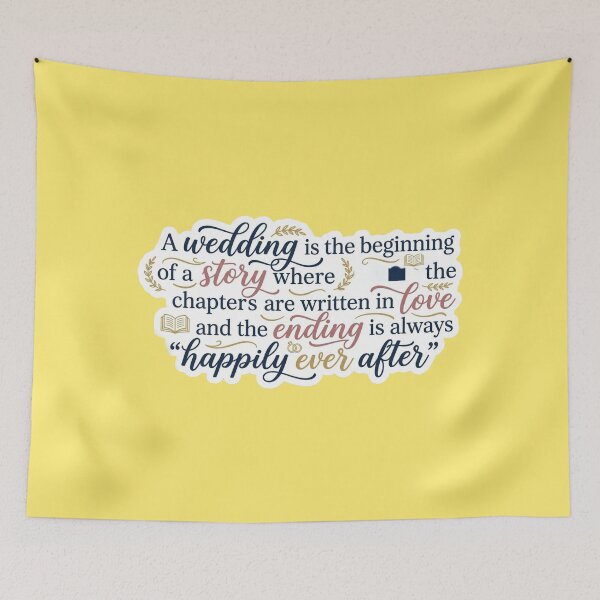 Item preview, Wedding Story Beginning - Romantic Marriage Quote Sticker designed and sold by Scro-Ciob-Shop.