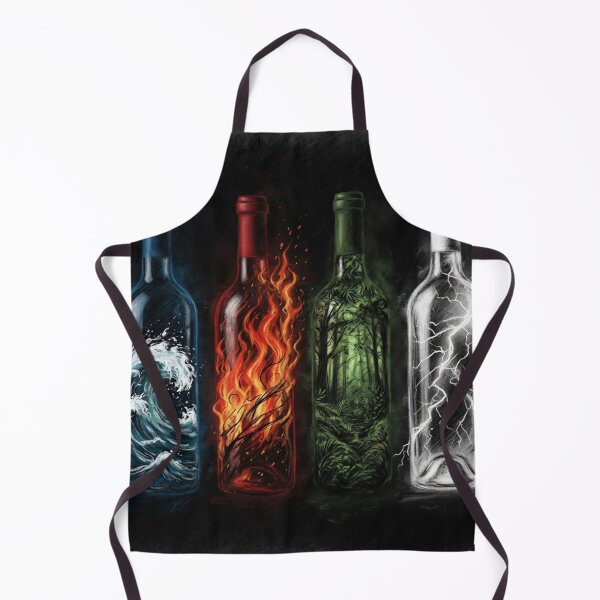 Item preview, Four Dramatic Element Bottles Water Fire Forest Lightning designed and sold by Pioneer Spirit Market.