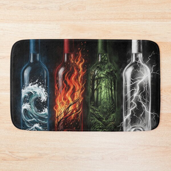 Item preview, Four Dramatic Element Bottles Water Fire Forest Lightning designed and sold by Pioneer Spirit Market.