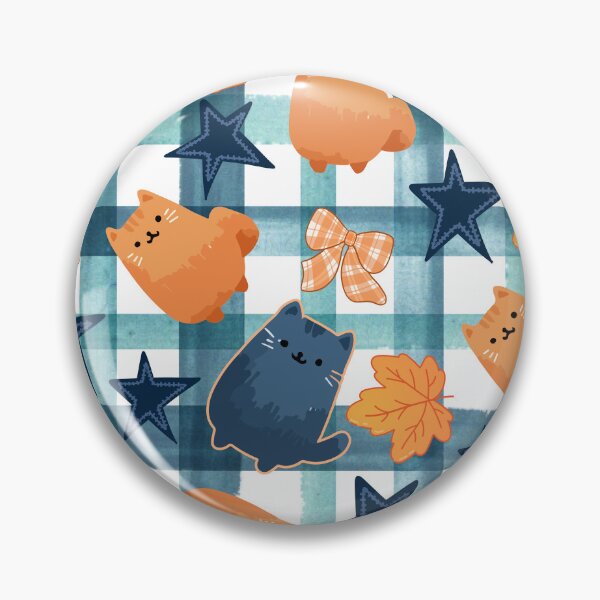 Item preview, Autumn falling leaves and cat pattern designed and sold by BritishDelights.