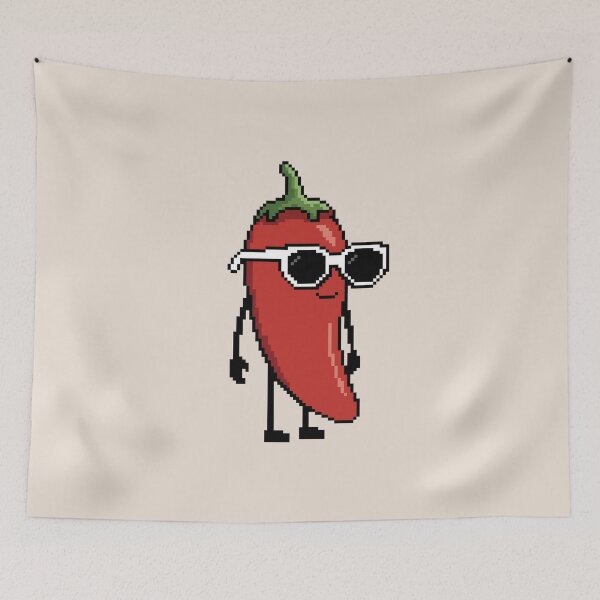 Item preview, Chili pepper red Pixel designed and sold by White Rim Mates.