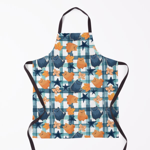 Item preview, Autumn falling leaves and cat pattern designed and sold by BritishDelights.