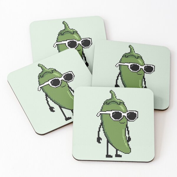 Item preview, Chili pepper green Pixel designed and sold by White Rim Mates.