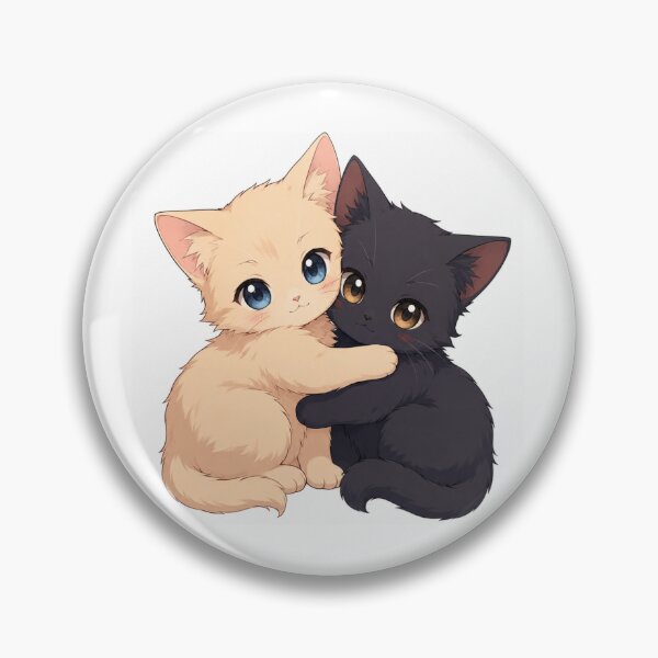 Item preview, Cute Chibi Cats Hugging Anime Art designed and sold by Poldi89.