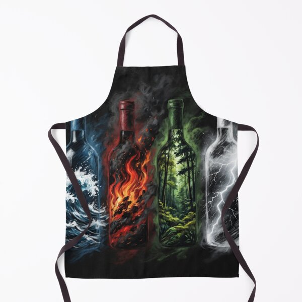 Item preview, Chalk Style Four Element Bottles Water Fire Forest Lightning designed and sold by Pioneer Spirit Market.