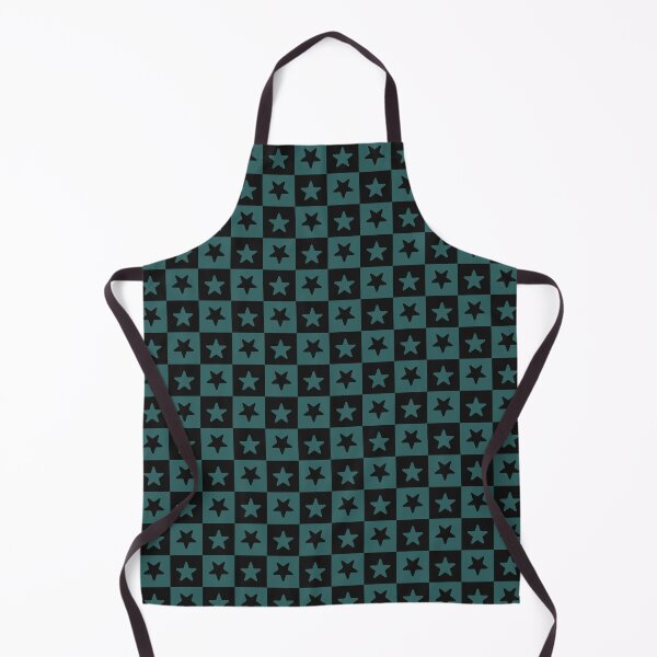Item preview, Black and Teal checkered stars designed and sold by pattern-archive.