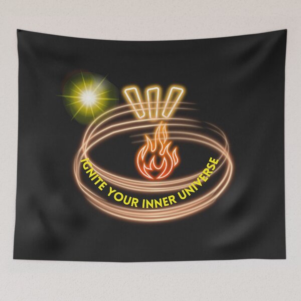 Item preview, Ignite Your Inner Universe - Cosmic Neon Flame Aesthetic Art designed and sold by alalame.